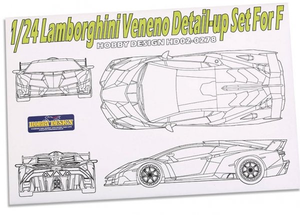 Hobby Design HD02-0278 Lamborghini Veneno Detail Set for Fujimi 1/24