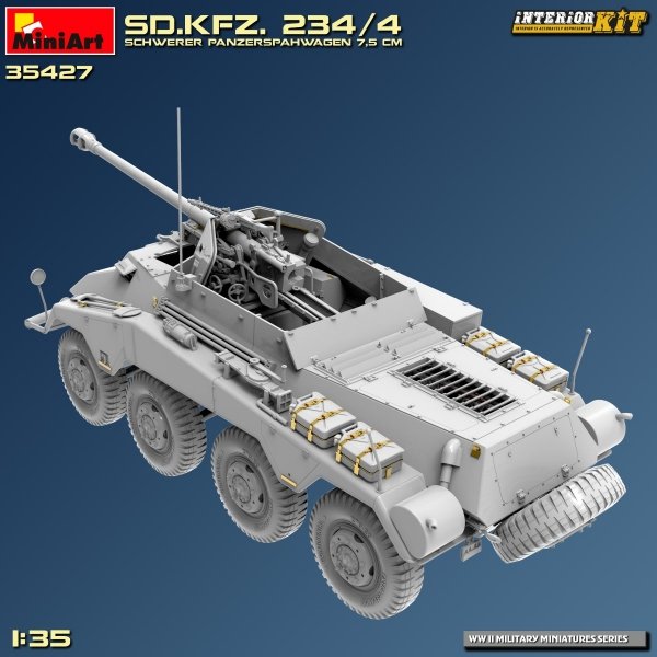 MiniArt 35427 Sd.Kfz. 234/4 SCHWERER PANZERSPÄHWAGEN 7,5 cm. INTERIOR KIT 1/35