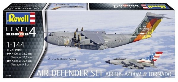 Revell 03789 Air Defender Set (Airbus A400M &amp; Tornado) 1/144