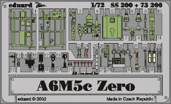 Eduard 73200 A6M5c Zero 1/72 HASEGAWA
