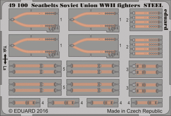 Eduard BIG49342 Seatbelts WWII Allied AF STEEL 1/48