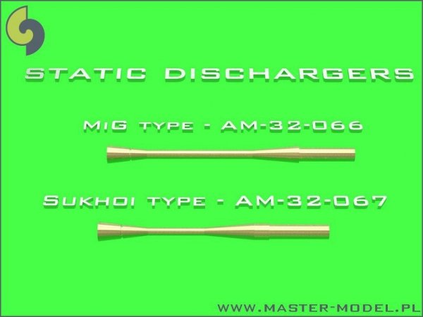 Master AM-32-066 Static dischargers - type used on MiG jets (14pcs) (1:32)
