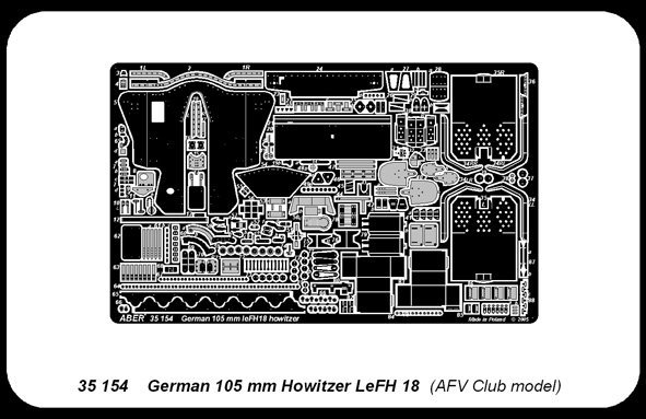 Aber 35154 Niemiecka haubica LeFH 18, 105 mm (AFV) (1:35)