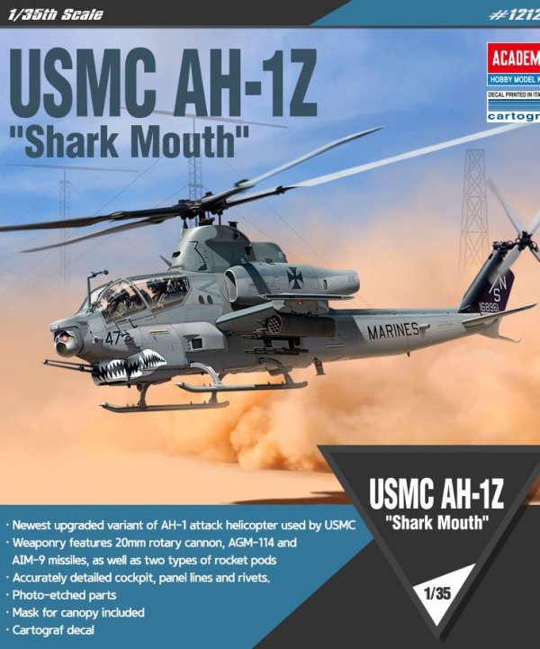 Academy 12127 USMC AH-1Z &quot;Shark Mouth&quot; 1/35