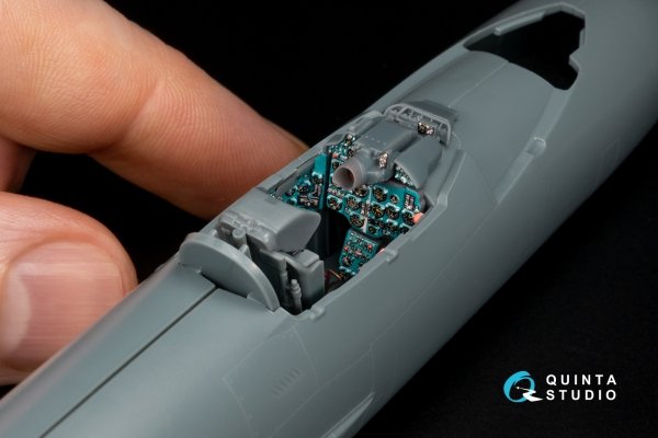 Quinta Studio QD+48552 MiG-21R (green cockpit panels) 3D-Printed &amp; coloured Interior on decal paper (Eduard) (with 3D-printed resin parts) 1/48