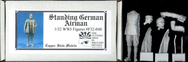 Copper State Models F32-040 Standing German Airman 1:32