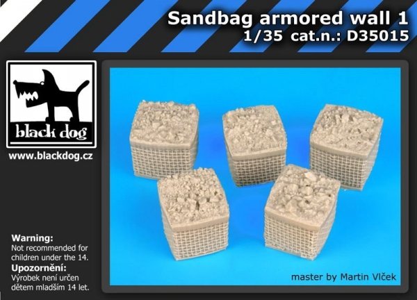 Black Dog D35015 Sandbag armored wall 1 1/35