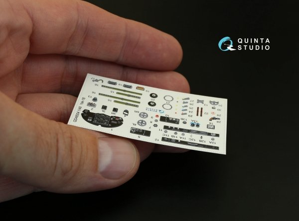 Quinta Studio QD48004 Yak-1B (late production) 3D-Printed &amp; coloured Interior on decal pape (for all kits) 1/48