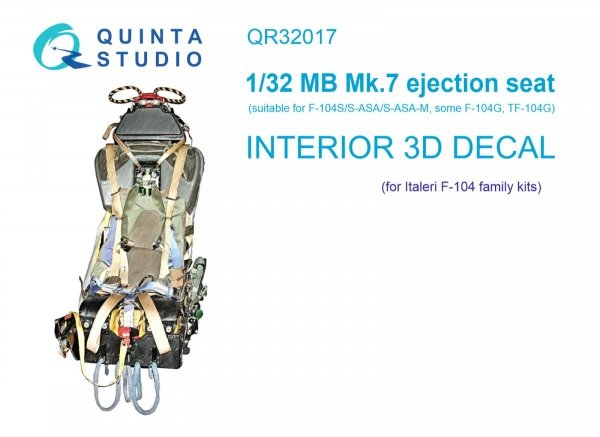 Quinta Studio QR32017 MB Mk.7 seat for F-104 family (Italeri) 1/32