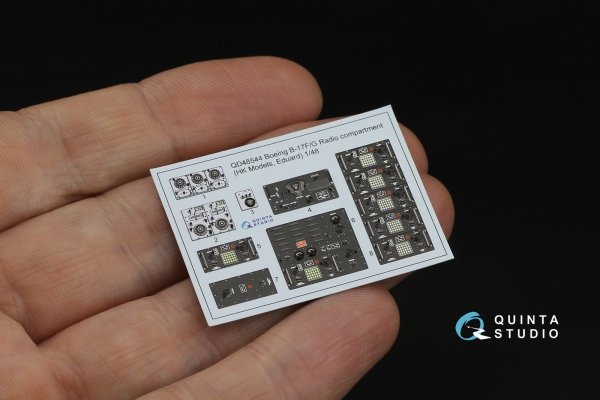 Quinta Studio QDS-48561 Boeing B-17G 3D-Printed &amp; coloured Interior on decal paper (HK models) (small version) 1/48