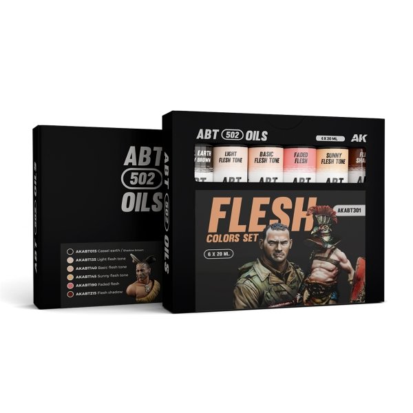 AK Interactive ABT301 Flesh Colors Set (6 Colors) 6x20ml