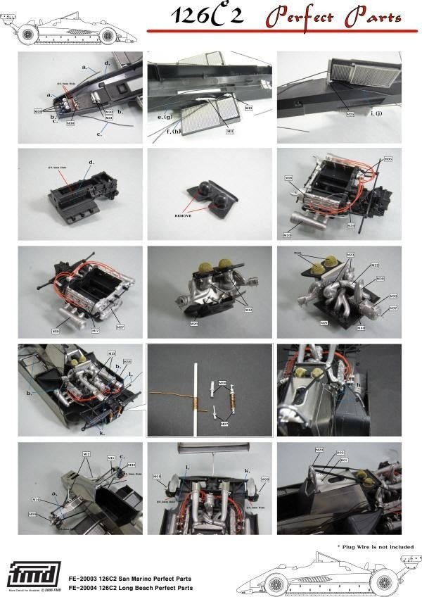 KA Models FE-20004 FERRARI 126C2 (LONG BEACH) PERFECT PARTS SET Fujimi 1/20