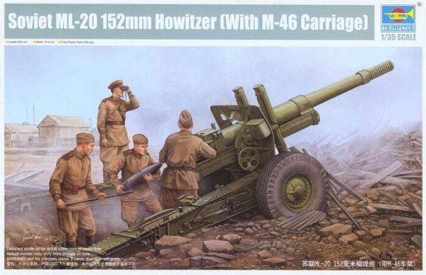Trumpeter 02324 Soviet ML-20 152mm Howitzer (With M-46 Carriage) (1:35)