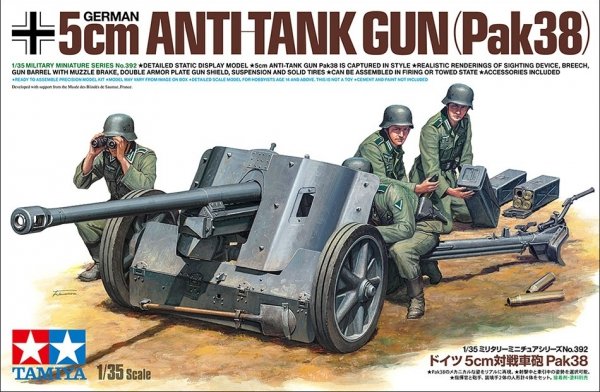 Tamiya 35392 German 5 cm Anti-Tank Gun (PaK 38) 1/35