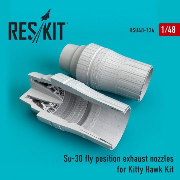RESKIT RSU48-0134 Su-30 fly positionexhaust nozzles for Kitty Hawk kit 1/48
