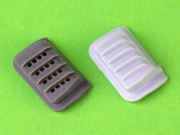 Master AM-48-191 P-51 Mustang - pokrywa wlotu powietrza do gaźnika - typ z żaluzjami dla RAF - wersja B (do modelu Airfix) 1/48