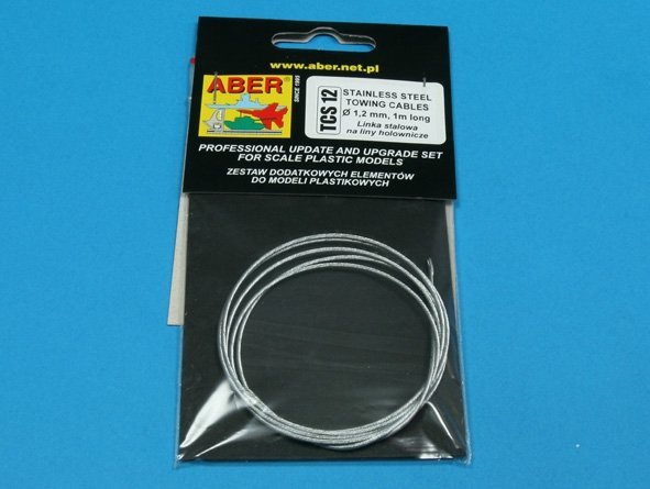 Aber TCS12 Stainless Steel Towing Cables 1,2mm, 1m long
