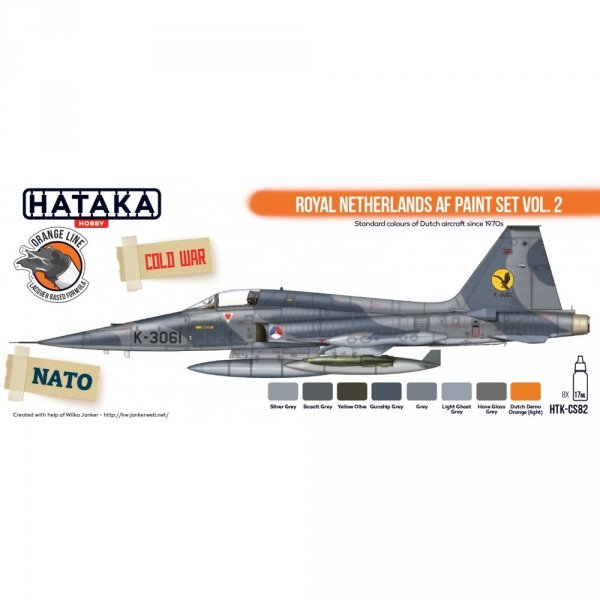 Hataka HTK-CS82 Royal Netherlands AF paint set vol. 2 (8x17ml)