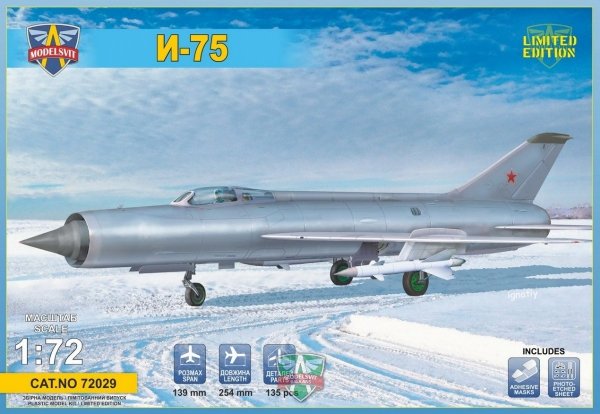 Modelsvit 72029 I-75 Advanced soviet interceptor prototype 1/72