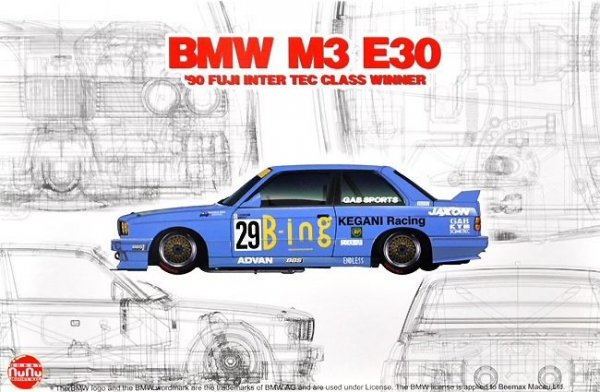 NuNu PN24019 BMW M3 E30 Gr.A 1990 Inter TEC Class Winner In Fuji Speedway 1/24