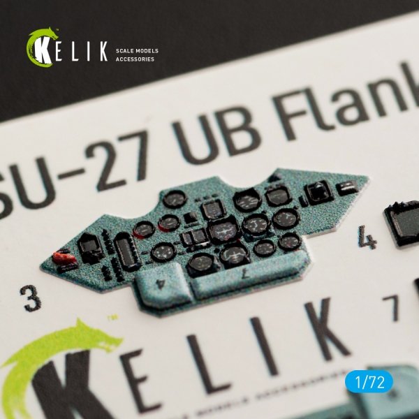 KELIK K72041 SU-27UB INTERIOR 3D DECALS FOR TRUMPETER KIT 1/72