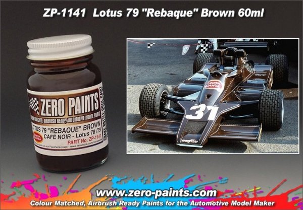 Zero Paints ZP-1141 Lotus 79 Rebaque Brown Paint 60ml