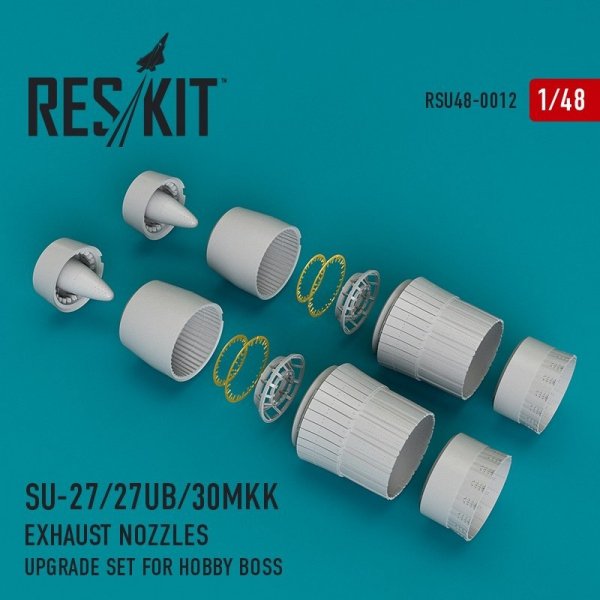 RESKIT RSU48-0012 Su-27/27UB/30MKK exhaust nozzles for Hobby Boss 1/48