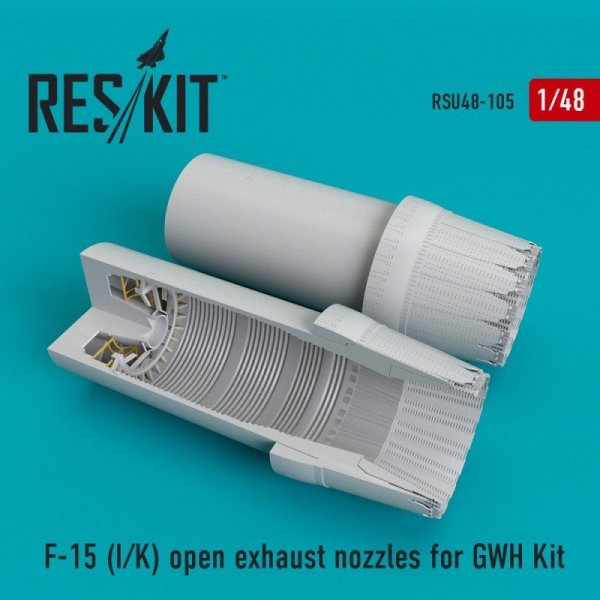RESKIT RSU48-0105 F-15I open exhaust nozzles for Great Wall Hobby kit 1/48