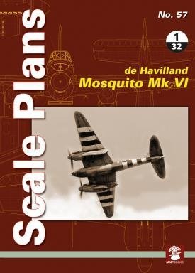 MMP Books 58143 Scale Plans No. 57: De Havilland Mosquito Mk VI 1/32 EN
