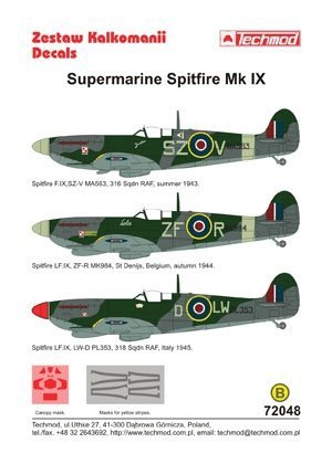 Techmod 72048 - Supermarine Spitfire F.IX (1:72)