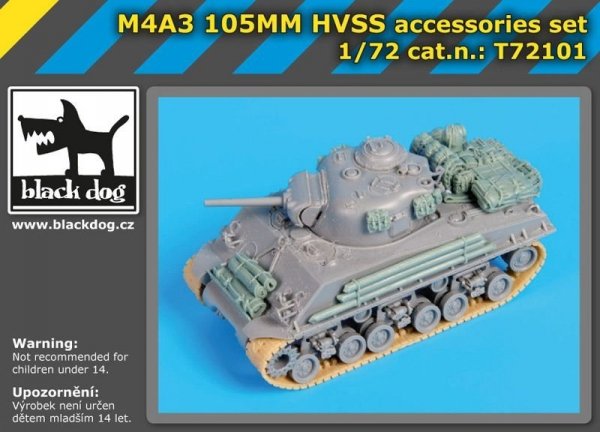 Black Dog T72101 M4A3 105MM HVSS accessories set 1/72