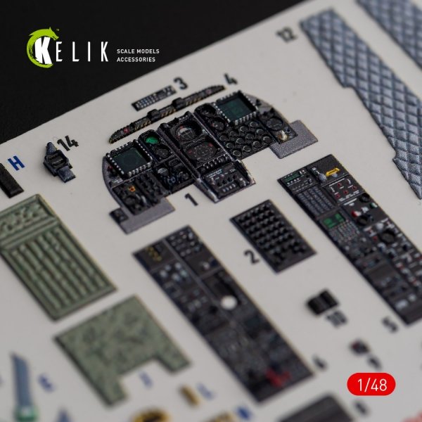 KELIK K48018 A-10C &quot;Thunderbolt II&quot; interior 3D decals for Italeri kit 1/48