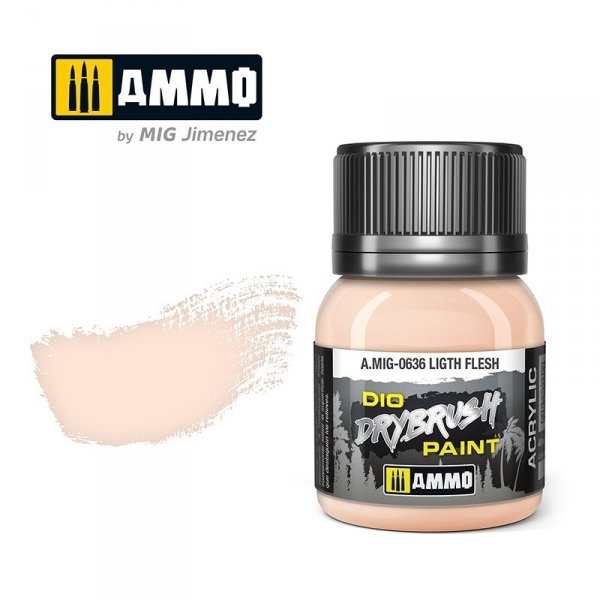 Ammo of Mig 0636 DRYBRUSH Light Flesh 40ml