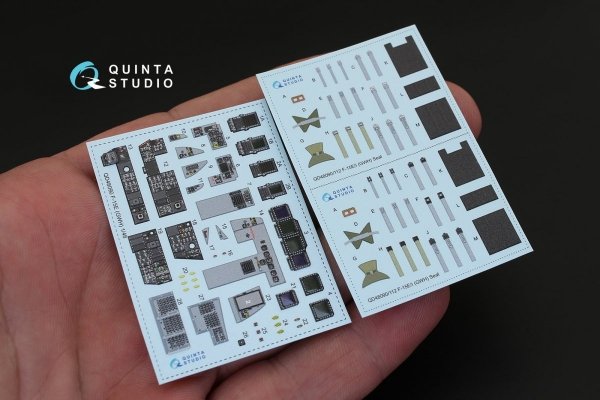 Quinta Studio QD48090 F-15E 3D-Printed &amp; coloured Interior on decal paper (for GWH kit) 1/48