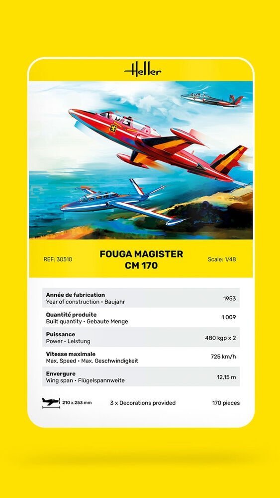 Heller Heller 30510 Fouga Magister CM 170 1/48