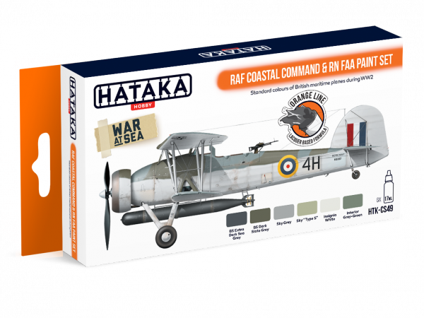 Hataka HTK-CS49 ORANGE LINE – RAF Coastal Command &amp; RN FAA paint set 6x17ml