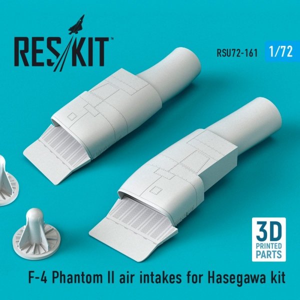 RESKIT RSU72-0161 F-4 &quot;PHANTOM II&quot; AIR INTAKES FOR HASEGAWA KIT (3D PRINTING) 1/72