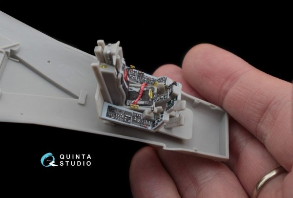 Quinta Studio QD48035 F-16С 3D-Printed &amp; coloured Interior on decal paper (for Hasegawa kit) 1/48