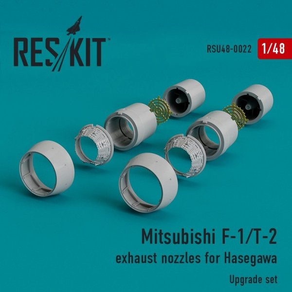 RESKIT RSU48-0022 Mitsubishi F-1/T-2 exhaust nozzles for Hasegawa 1/48