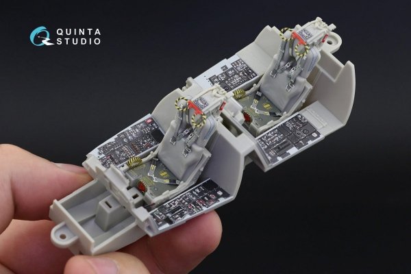 Quinta Studio QD32036 F-4D 3D-Printed &amp; coloured Interior on decal paper (Tamiya) 1/32