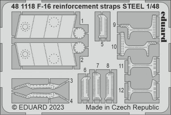 Eduard 481118 F-16 reinforcement straps STEEL KINETIC MODEL 1/48