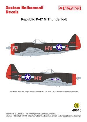 Techmod 48010 - Republic P-47M Thunderbolt (1:48)