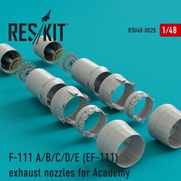 RESKIT RSU48-0025 F-111 A/B/C/D/E (EF-111) exhaust nozzles for Academy kit 1/48