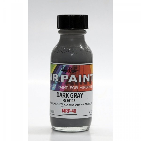 MR. Paint MRP-040 Dark Gray FS36118 ANA 603 Gunship Gray  30ml