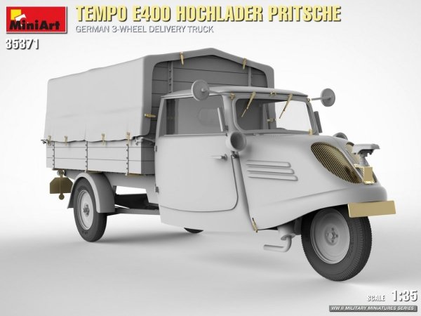 MiniArt 35371 Tempo E400 Hochlader Pritsche German 3-wheel delivery truck 1/35