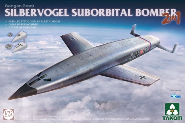 Takom 5017 Sanger-Bredt Silbervogel Suborbital Bomber 1/35