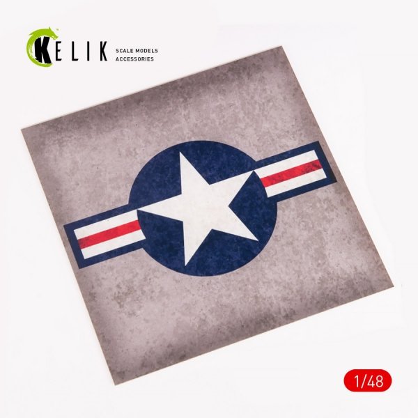 KELIK KS48027 US Roundel - Acrylic 3 mm (240 x 240 mm) (190g) 1/48