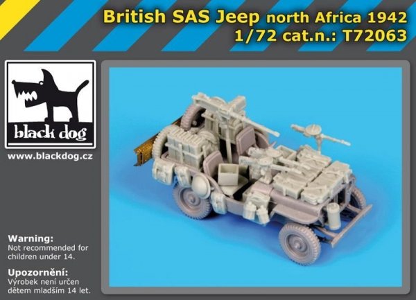 Black Dog T72063 British SAS jeep North Africa 1942 for Dragon 1/72