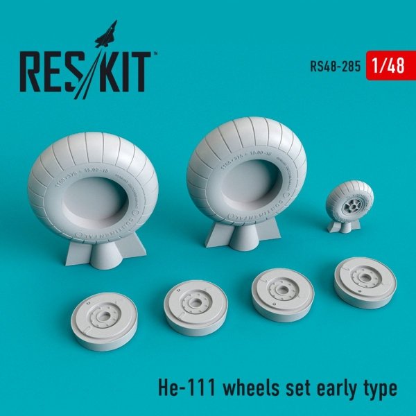 RESKIT RS48-0285 HE-111 WHEELS SET EARLY TYPE 1/48