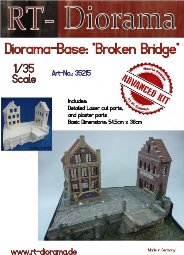 RT-Diorama 35215 Diorama-Base:&quot;Broken Bridge&quot; 1/35
